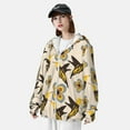 thumbnail image 3 of Xecao Yellow Flowers Hummingbird for Sun Shirt-A lightweight, Hoodie-Style Long-Sleeve UV Protection Garment Designed for Other Outdoor Activities. -Small, 3 of 7