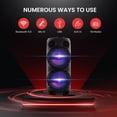 thumbnail image 3 of Altavoz Bluetooth PA portátil PyleUSA 240 W Dual 8 recargable, 3 of 5