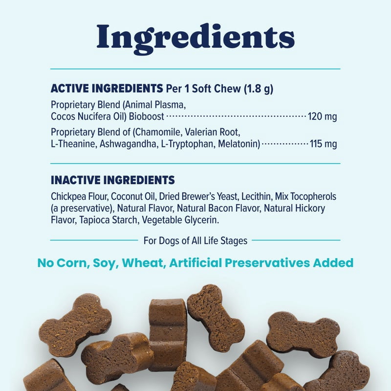 Solid Gold Calming Supplement for Dogs, for Relaxation, Composure & Calmness, 120ct