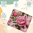 thumbnail image 3 of Peony Square Desk Mat Mouse Mat Mouse Pad, 8.3x9.8 Inch, Non-Slip Rubber Bottom, Printed, Suitable for Office and Gaming, 3 of 6