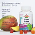 thumbnail image 4 of KAL Vitamin D-Rex Kids Gummies | Healthy Immune, Heart, Bone & Oral Support | Vegetarian, Gluten Free | 60 Ct, 4 of 6