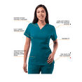 thumbnail image 3 of Adar Pro Scrubs For Women - Elevated V-Neck Scrub Top, 3 of 7