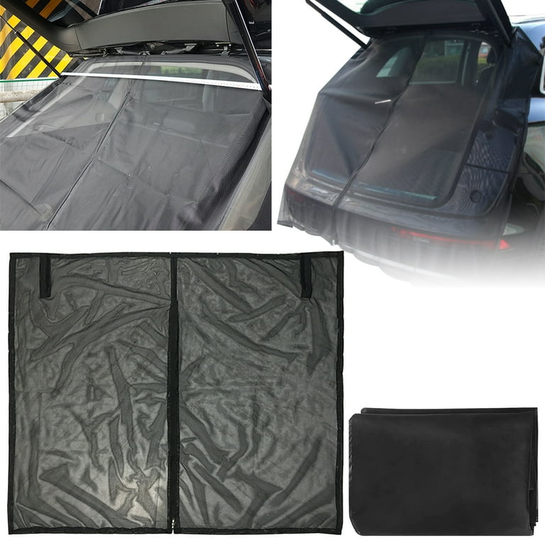 Lieonvis Car Tailgate Mosquito Net Magnetic Car Tailgate Awning Nylon Rear  Windshield Sunshade Rear Tent Sunshade Screen Trunk Privacy Protection Mesh  Curtain with Two-way Zipper for SUV 