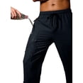 thumbnail image 2 of Youclos Mens 4-Way Stretch Sweatpants Joggers: Breathable, dual contrast zipper pulls and zipper pocketsAthletic Pants for Gym Casual Daily, 2 of 4