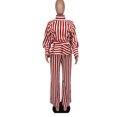 thumbnail image 4 of Striped Pattern Pant Set (S, MultiBlack), 4 of 8