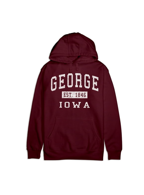 George Iowa Classic Established Premium Cotton Hoodie