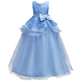 thumbnail image 5 of Fgnfyis Toddler Girl Dresses Tutu Long Gown Wedding Pageant Performance Embroidered Formal Flower Girl Dress Blue 11-12 Years, 5 of 7