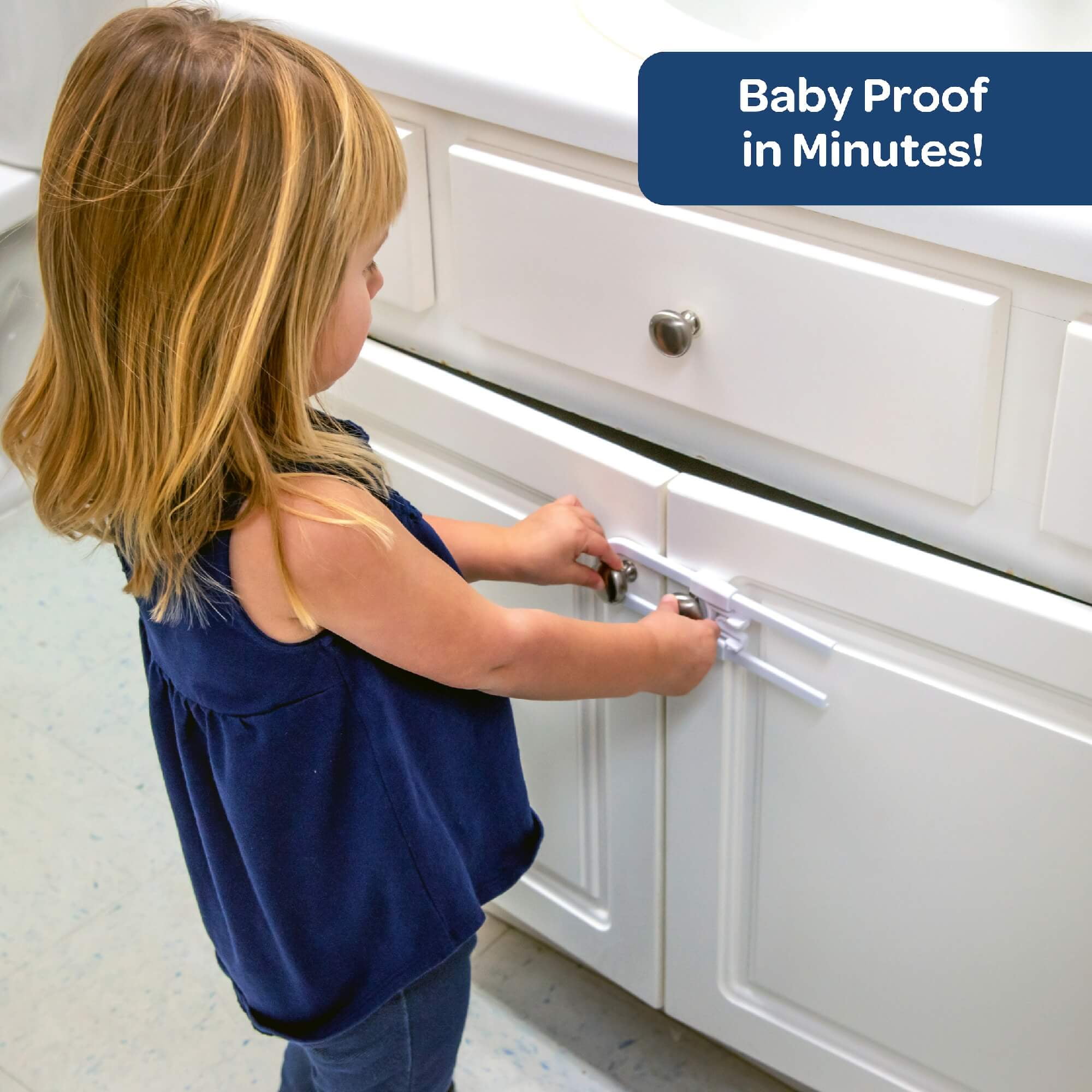 Wittle Sliding Child Safety Cabinet Locks (6 Pack)