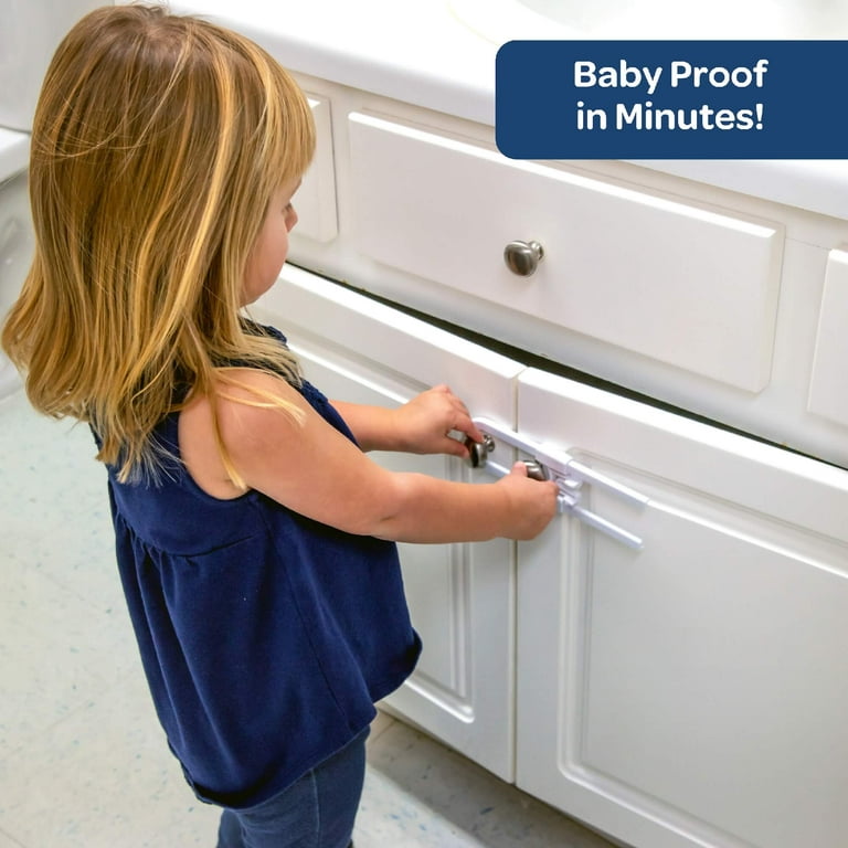 Wittle Sliding Child Safety Cabinet Locks 6 Pack Baby Proof Com