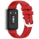 thumbnail image 4 of [Rojo] Pulsera silicona con hebilla acero adecuada para la nueva pulsera fitness Galaxy Fit3 2024 (SM-R390) (Rojo), 4 of 8