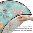 thumbnail image 2 of GZHJMY Snowflakes Mittens Christmas Tree Mat, Round Christmas Tree Stand Mat Decoration for Holiday Party Home Christmas Day Ornaments Floor Door, 28.3", 2 of 6