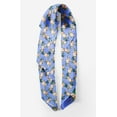thumbnail image 2 of Bimba Blue Leaves & Peony Floral Printed Pure Silk Scarf Neck Wrap Summer Hair Bandanas For Women 40 x 80 Inches, 2 of 6