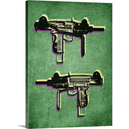 Great BIG Canvas | Michael Tompsett Premium Thick-Wrap Canvas entitled Mini Uzi Sub Machine Gun on (Best Sub Machine Guns)