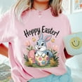 thumbnail image 4 of Hoppy Easter Bunny & Chicks T-Shirt – Cute Spring Egg Hunt Graphic Tee for Men & Women, 4 of 7