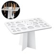 thumbnail image 2 of FELTECHELECTR 1 soporte para brochas de maquillaje con 26 agujeros, expositor de brochas para uñas y secado (blanco), 2 of 6