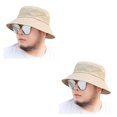 thumbnail image 2 of Qarigey Sombreros transpirables y ligeros para verano con estilo Sombrero de protección solar de poliéster de amplia aplicación caqui de caqui Talla extra 2piezas, 2 of 6
