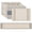 Geometry, variant on Linen Botanical Placemat and Table Runner Set, Soft Durable Easy Clean, 7-Piece (1 Table Runner, Set of 6 Placemats)