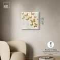 thumbnail image 5 of Mariposas A Volar Canvas Elegant White Gold Wall Art by Art Remedy, Gallery Wrapped, 20" x 20", 5 of 7