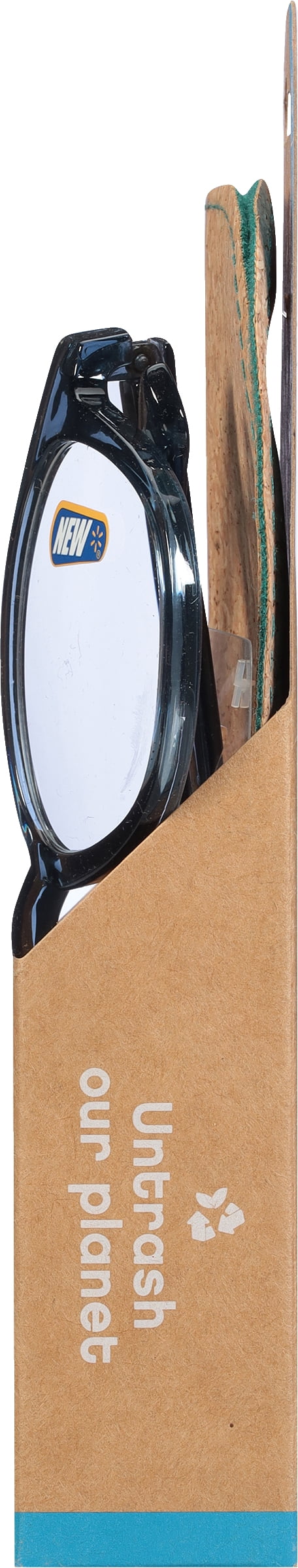(2 pack) Bio Eyes Unisex Round Reading Glasses Made from Recycled Plastic Basil +1.50 in Blue