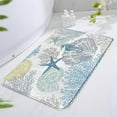 thumbnail image 2 of Nautical Coastal Bath Mat Marine Life Seahorse Starfish Seashell Coral Reef Bathroom Rugs Vintage Ocean Beach Themed Non-Slip Carpet Bedroom Kitchen Indoor Floor Decor 17.8x29.5 in, 2 of 4