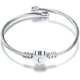 thumbnail image 1 of Pulsera con letras iniciales para mujeres y niñas, brazalete expandible con letras del alfabeto en plata y corazón de amor, para el día de la madre, San Valentín, cumpleaños y para la familia, 1 of 4
