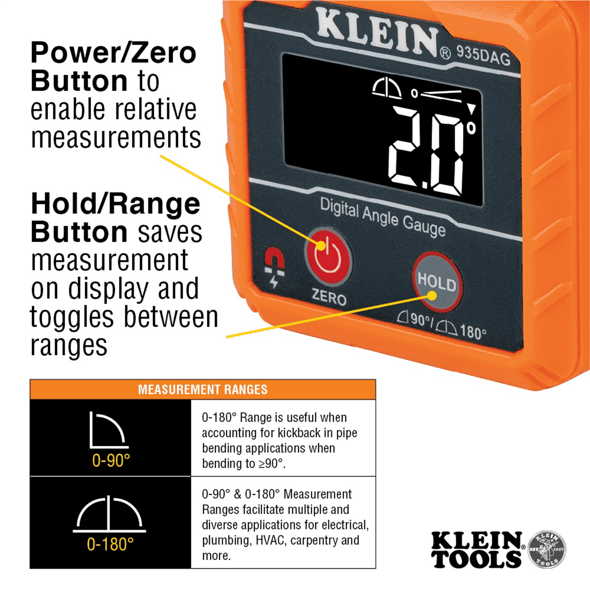 Klein Tools Digital Angle Gauge and Level
