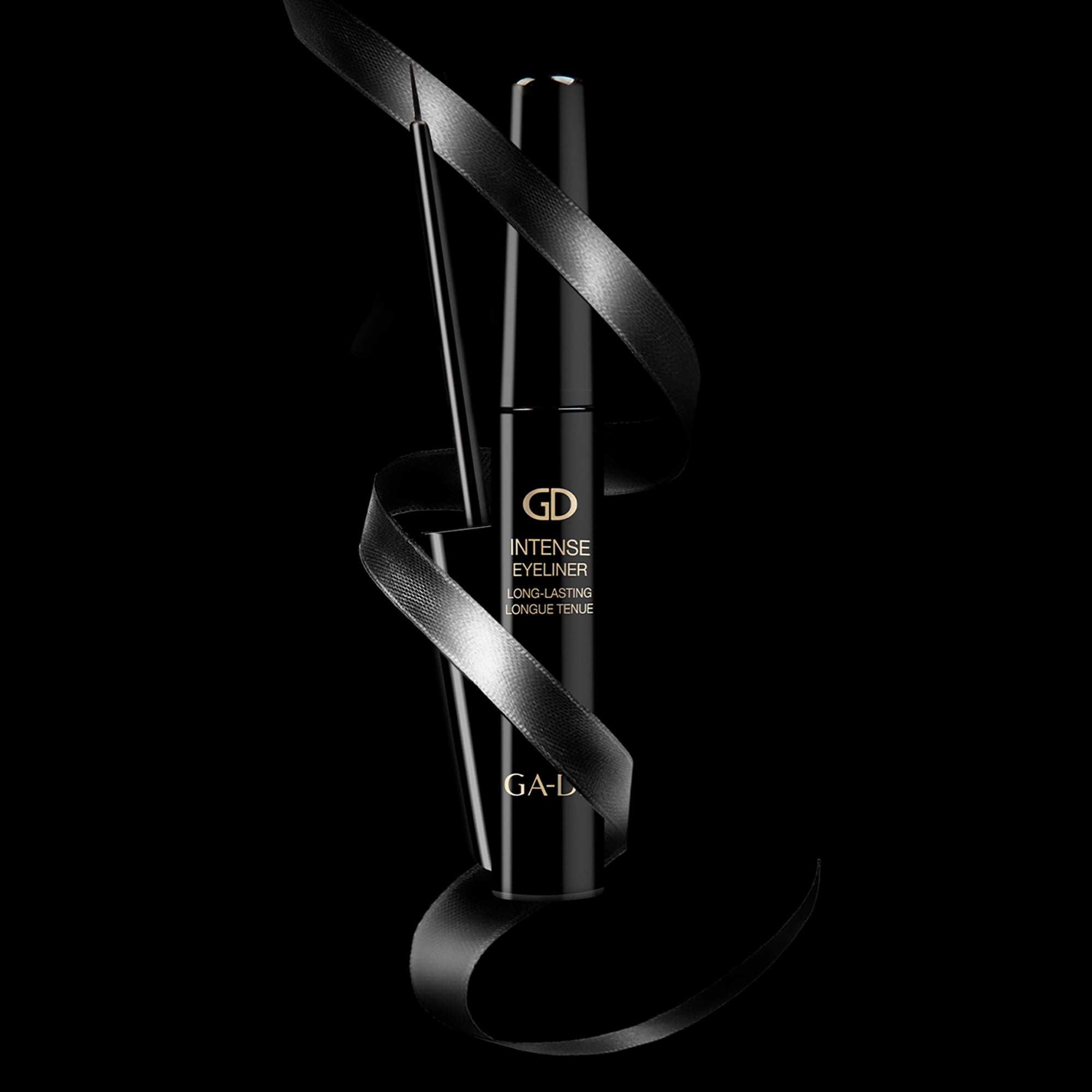 GA-DE Eye Liner Intense Long Lasting, Liquid Eyeliner, Black, 0.27 oz