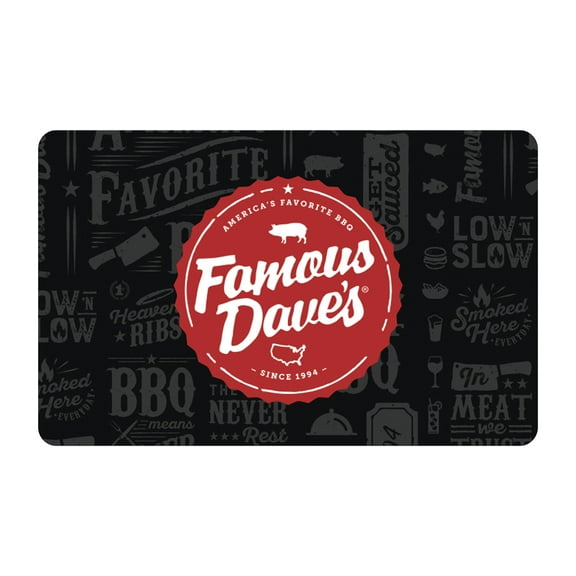 FAMOUS DAVES VGC ($5-250) eGift Card [Email Delivery]