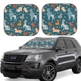 thumbnail image 1 of Kdxio Dogs Print 2-Piece Sun Shade Front Windshield - Foldable Car Front Window Sunshades for Most Sedans SUV Truck-Large, 1 of 6