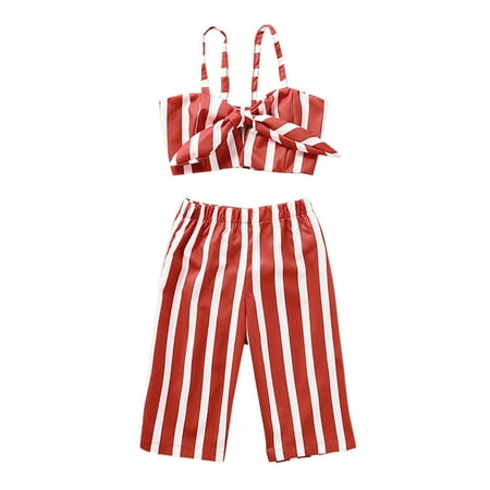 

Jdefeg New Born Baby Girl Clothes Full Set Printed Set Toddler Suit Stripe Pants Strap Two Kids Pieces Girls Top 1-5Y Baby Girls Outfits&Set Girls Hoodies Size 14 16 Cotton Blends Red 120