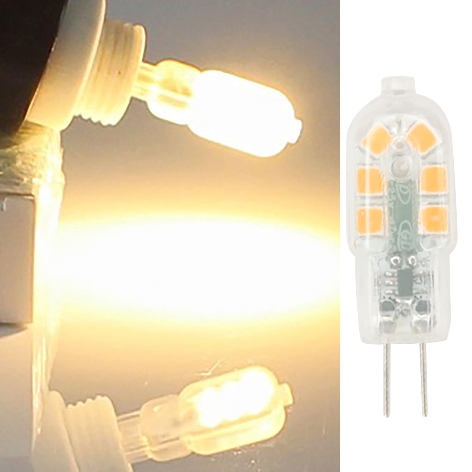 10 Pcs G4 LED 2W Capsule LED Light Bulb 20W Replacement for G4 Bulbs AC/DC 12V 