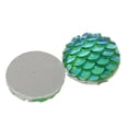 thumbnail image 3 of 50 Uds 12mm Cabujones de resina con fondo plano cabujones astilla Verde redondo Sunnimix Estilo de Fishscale, 3 of 8