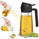 thumbnail image 1 of Botella dispensadora de aceite de oliva para cocina, dispensador de aceite de oliva 2 en 1 y pulverizador de aceite, botella dispensadora de aceite de oliva de 470 ml/16 oz para cocina, pulverizador, 1 of 6