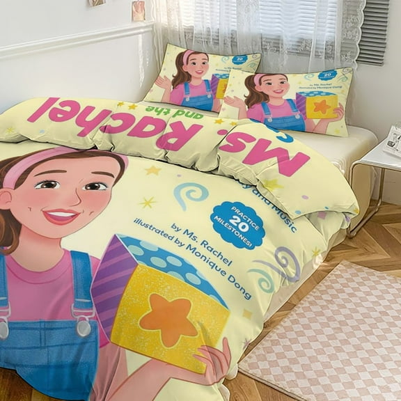 Ms. Rachel 3-Piece Bedding Set Duvet Cover Pillow Shams Soft Pillowcases Quilts Covers