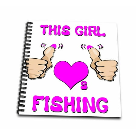 3dRose This Girl Loves Fishing - Mini Notepad, 4 by 4-inch