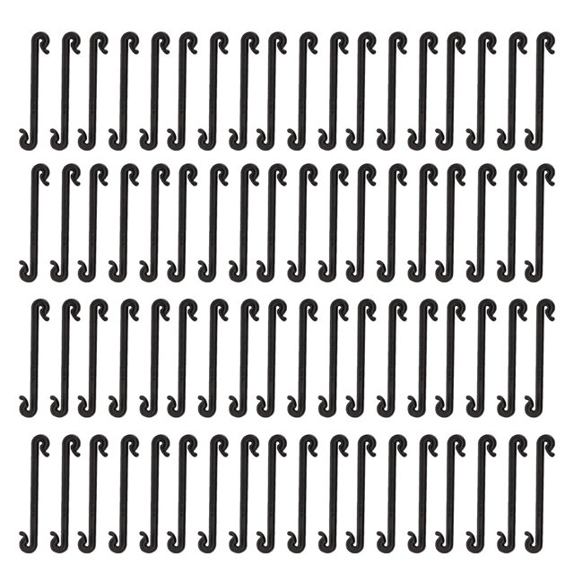 300pcs Vines Fixing Buckle Plants Grafting Clips Vegetable Stems Fixing Hooks (Black)