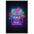 thumbnail image 1 of IDEA4WALL Framed Canvas Art Wall Decor Classic Video Game Handheld Controller - 24"x36", 1 of 4