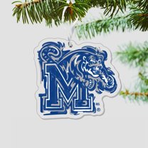 Memphis Tigers Holiday Ornament Justin Patten Artists Rendition