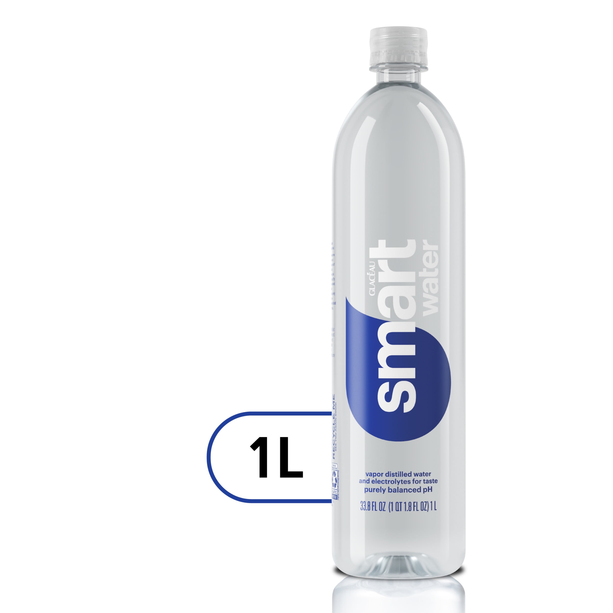 smartwater vapor distilled premium water bottle, 1 Liter - Walmart.com