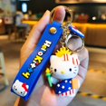 thumbnail image 1 of Sanrio Hello Kitty llavero lindo dibujos animados KT gato coche llavero moda mochila colgante adornos accesorios joyería regalo de vacaciones xuanjing  unisex, 1 of 2