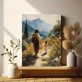 thumbnail image 6 of Qisvanset 12x16 Inch Framed Canvas Wall Art Jesus And Girl Mountain Scenery Faith Presence Home Wall Decor, 6 of 8