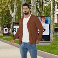 thumbnail image 5 of HAOMEILI Men's Long-Sleeve Soft Touch Cardigan Sweater, 5 of 7