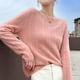 thumbnail image 2 of Suéter de lana de primavera para mujer, ropa de moda coreana, cuello redondo, manga larga, jersey de punto calado para mujer, jersey de otoño e invierno, 2 of 5
