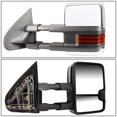 thumbnail image 2 of DNA Motoring TWM-016-T999-CH-AM For 2014 to 2017 Silverado / Sierra Pair of Powered + Heated + Amber Signal + Manual Extenable Chrome Side Towing Mirrors 15 16, 2 of 6