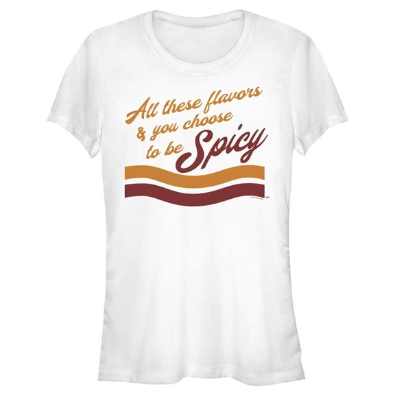 Junior's Maruchan All These Flavors and You Choose to be Spicy  Graphic Tee White Small