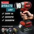 Makita 18V LXT Cordless Impact Driver DTD173 Brushless Electric Drill