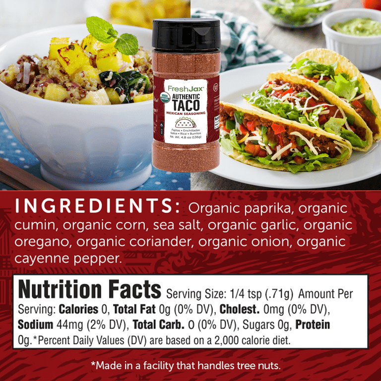 Mexican Food Authentic Taco Meat Seasoning FreshJax Authentic