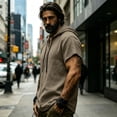 thumbnail image 6 of Guluxicc Athletic Tops for Men Collared Hooded Shirts Classic Summer Workout Tops, 6 of 9