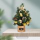 thumbnail image 3 of Árbol de Navidad creativo, hermoso y pequeño árbol de Navidad decorativo, adornos de escritorio Oro (con luz), 3 of 7