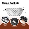 thumbnail image 4 of Naloa Black Rabbit Print Running Belts for Men Women,Running Fanny Pack with 2-Zipper Pockets,Waterproof Waist Pack for Travel Hiking Running Outdoor Sports, 4 of 8